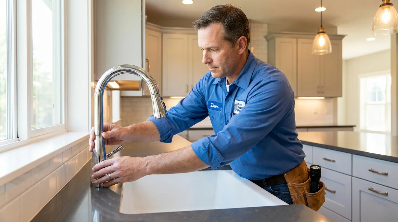 Kitchen faucet installation by Johns Plumbing LLC in Palm Beach Gardens