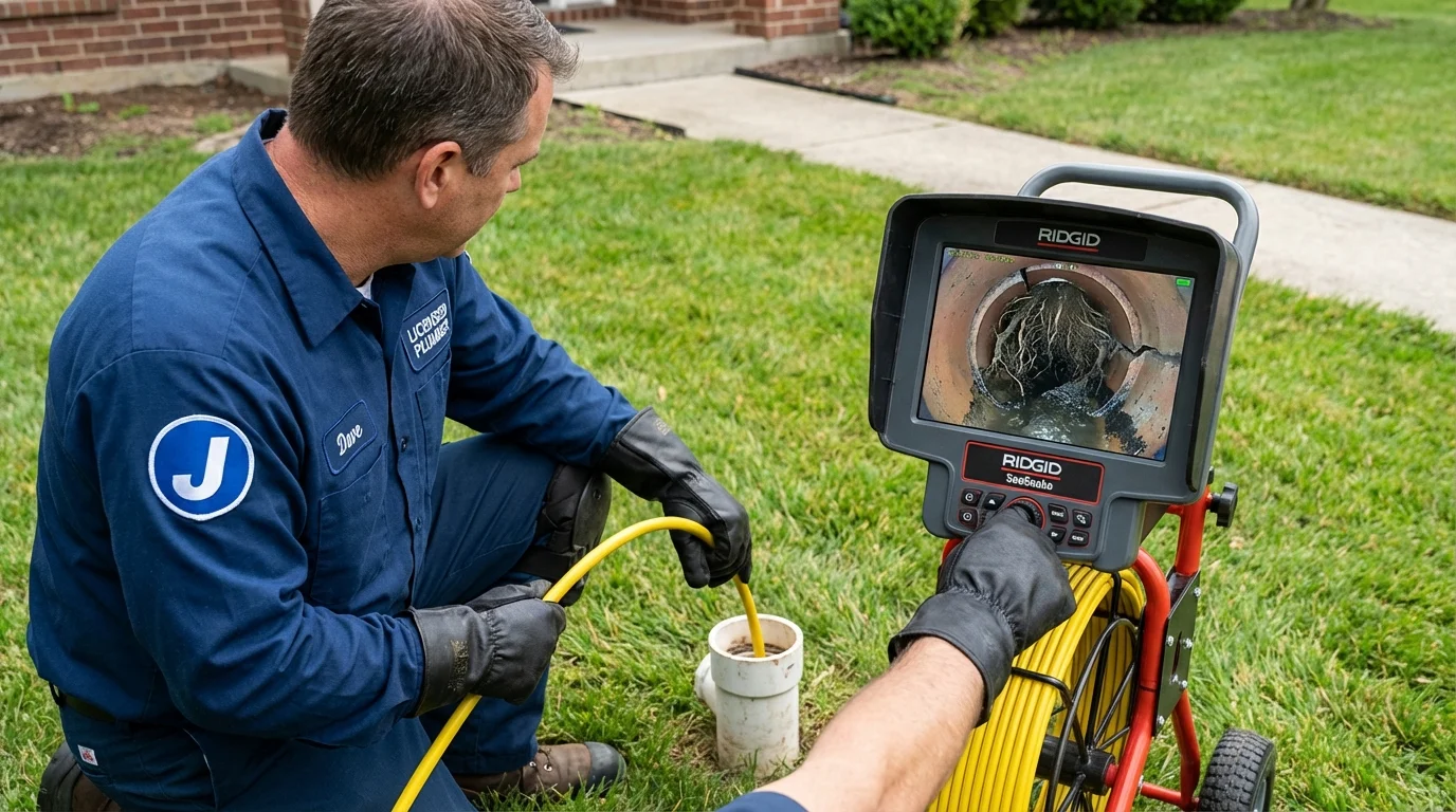 Sewer camera inspection being performed by Johns Plumbing LLC in Palm Beach Gardens