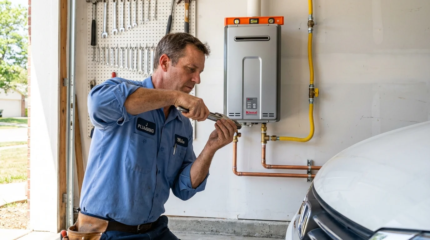 Tankless water heater installation by a Johns Plumbing LLC plumber in Palm Beach Gardens